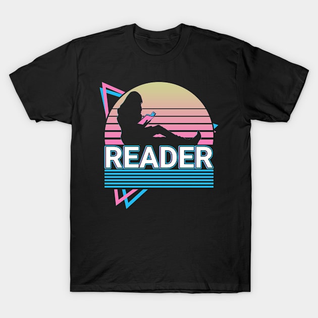 Reader Book Reading Retro Gift T-Shirt by Alex21